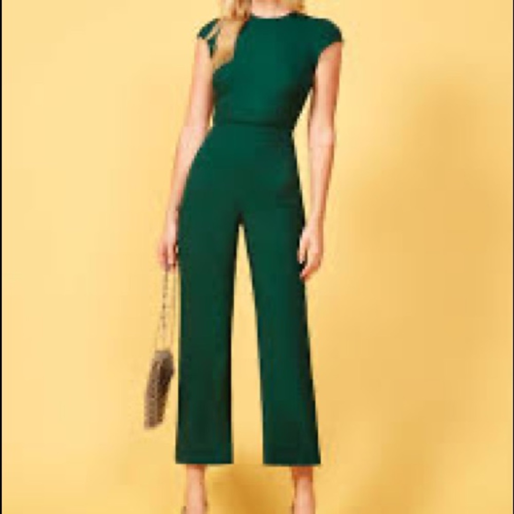 NWOT Reformation Mayer Emerald Green Jumpsuit